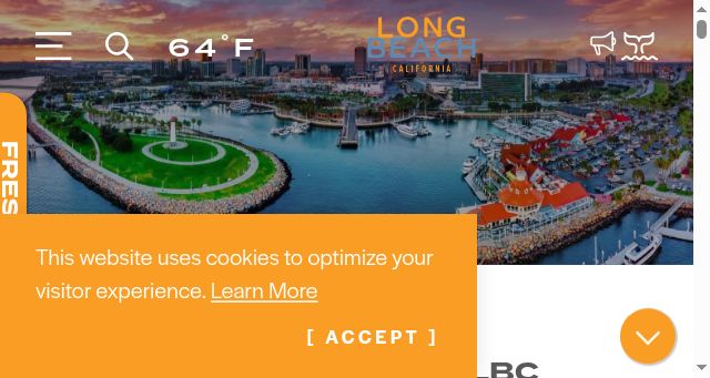 Screenshot of visitlongbeach.com