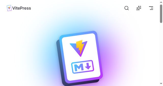 Screenshot of vitepress.dev