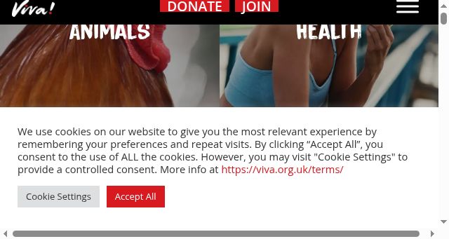 Screenshot of viva.org.uk