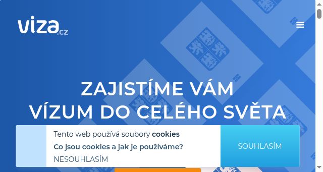 Screenshot of viza.cz