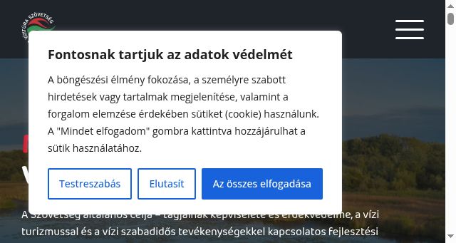 Screenshot of vizitura-szovetseg.hu