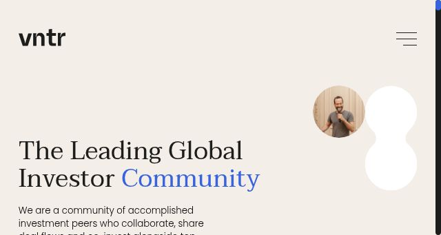 Screenshot of vntr.vc