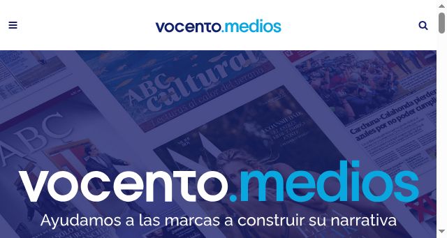 Screenshot of vocentomedios.com