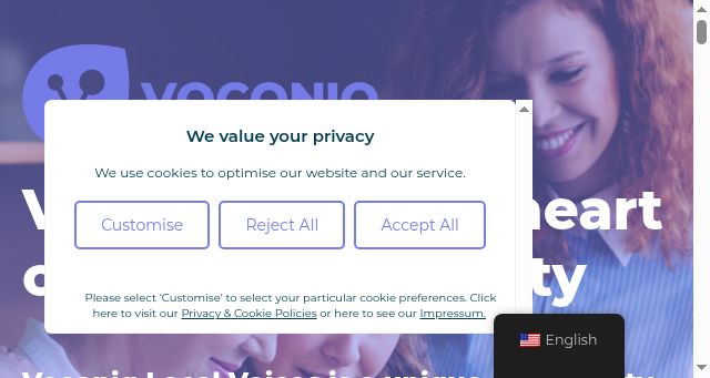 Screenshot of voconiqlocalvoices.com