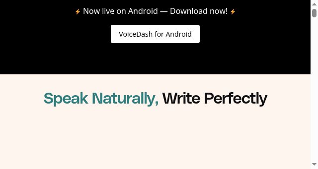 Screenshot of voicedash.ai