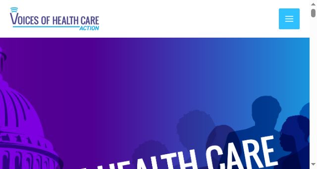 Screenshot of voicesofhealthcare.org