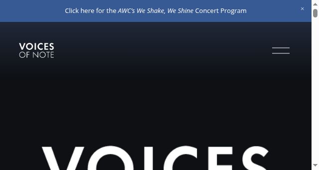 Screenshot of voicesofnote.org