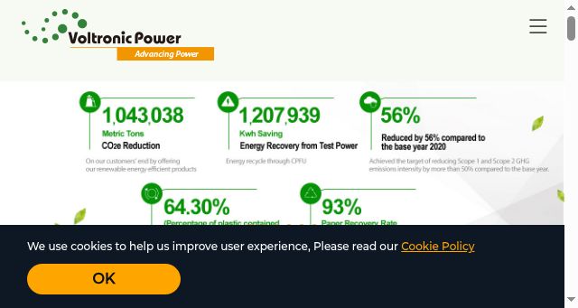 Screenshot of voltronicpower.com