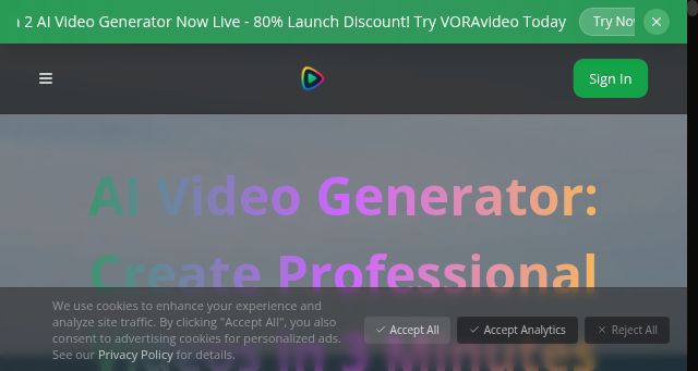 Screenshot of voravideo.com