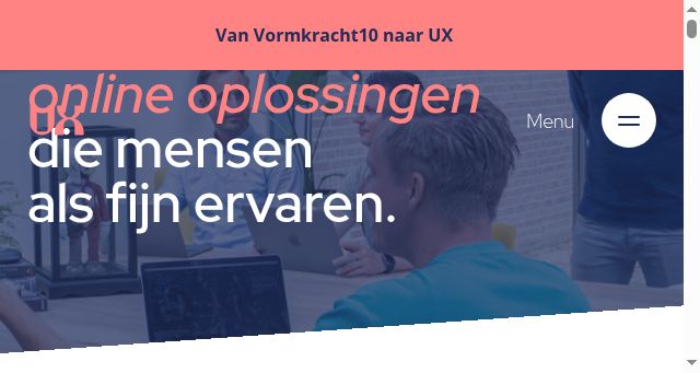 Screenshot of vormkracht10.nl