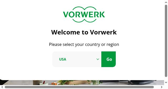 Screenshot of vorwerk.com