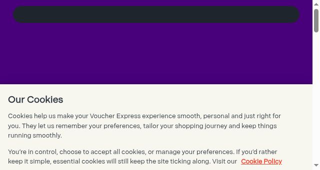 Screenshot of voucherexpress.com