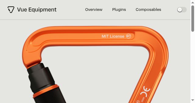Screenshot of vue.equipment