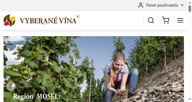 Screenshot of vyberanevina.sk