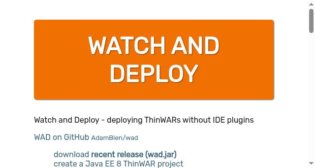 Screenshot of wad.sh