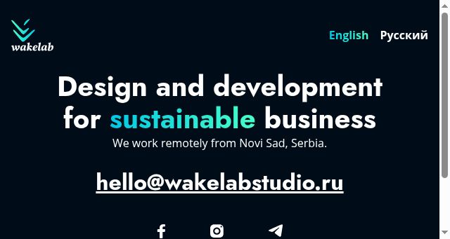 Screenshot of wakelabstudio.ru