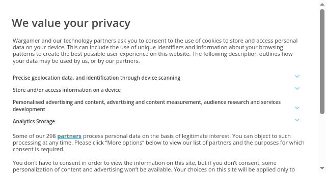 Screenshot of wargamer.com