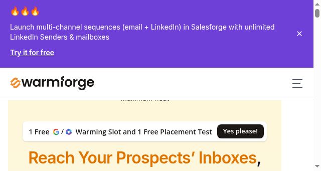Screenshot of warmforge.ai