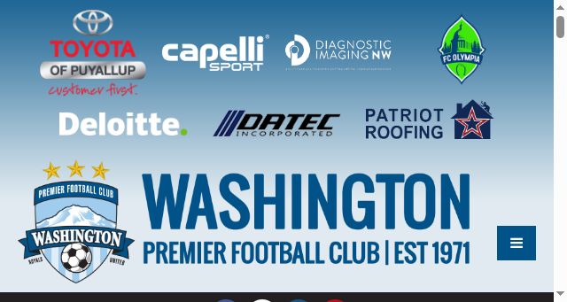 Screenshot of washingtonpremierfc.com