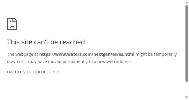 Screenshot of waters.com