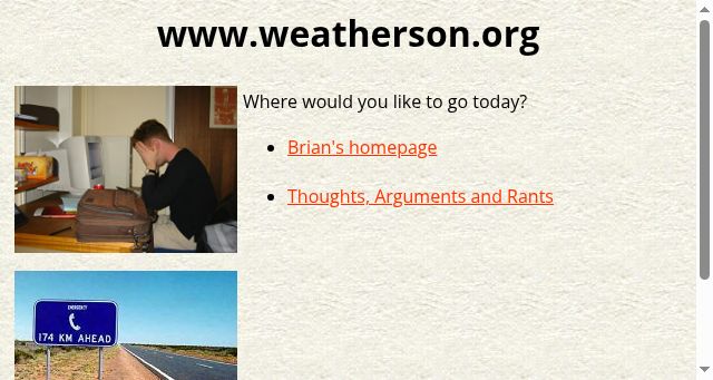 Screenshot of weatherson.org