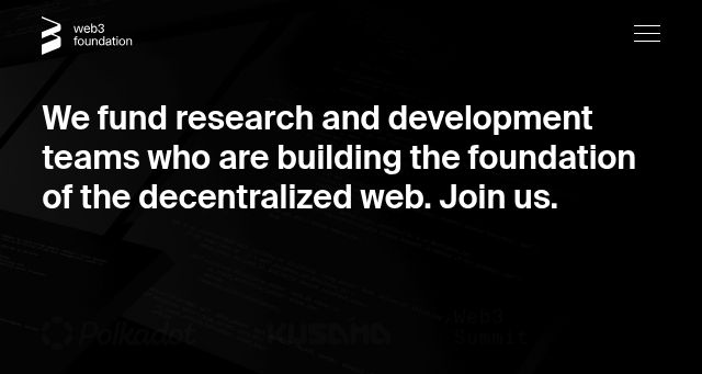 Screenshot of web3.foundation