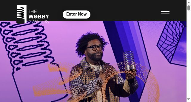 Screenshot of webbyawards.com