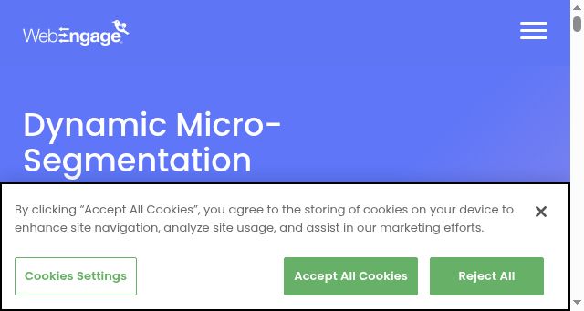 Screenshot of webengage.com