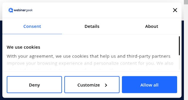 Screenshot of webinargeek.com