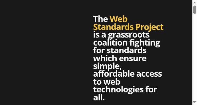 Screenshot of webstandards.org