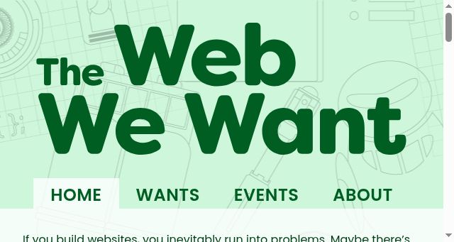 Screenshot of webwewant.fyi