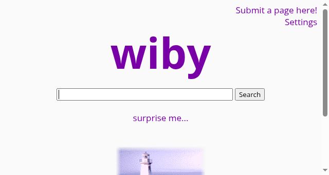 Screenshot of wiby.org