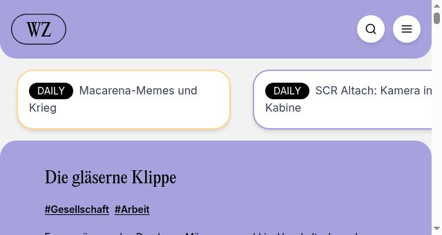 Screenshot of wienerzeitung.at