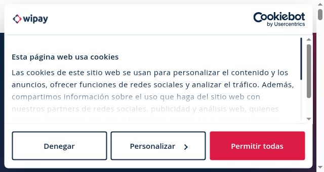 Screenshot of wipay.es