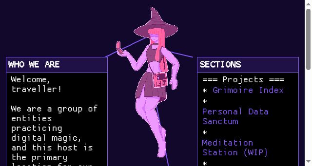 Screenshot of witchcraft.systems