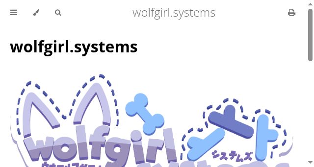 Screenshot of wolfgirl.systems