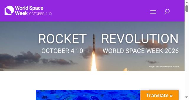 Screenshot of worldspaceweek.org