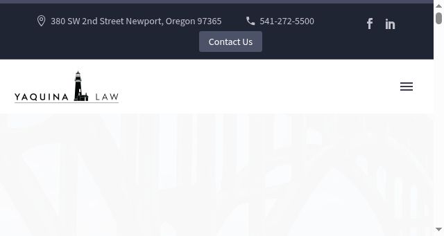 Screenshot of yaquinalaw.com