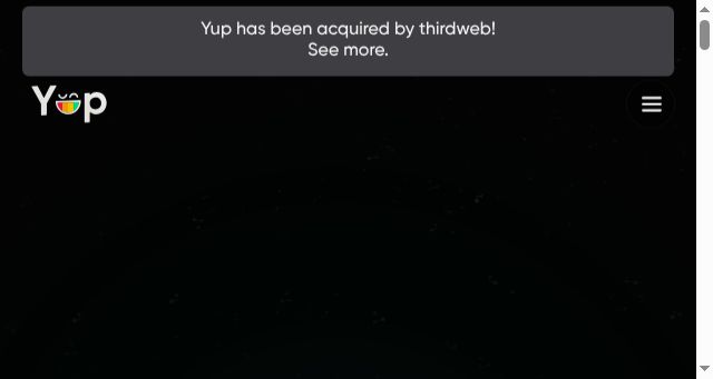 Screenshot of yup.io