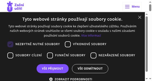 Screenshot of zacniucit.cz
