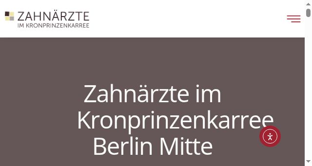 Screenshot of zahnarzt-kronprinzenkarree.de
