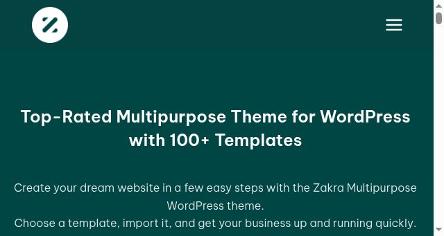 Screenshot of zakratheme.com