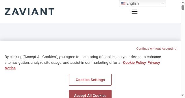 Screenshot of zaviant.com