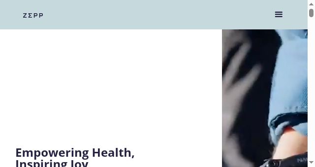 Screenshot of zepp.com