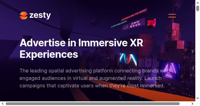 Screenshot of zesty.market