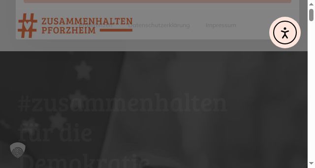 Screenshot of zusammenhalten-pforzheim.de